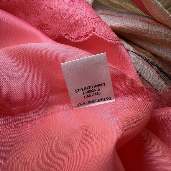 TRINA TURK MultiColor Aptos Jacquard Striped Beaded Neck Mini Dress Size 4 - Picture 8 of 8